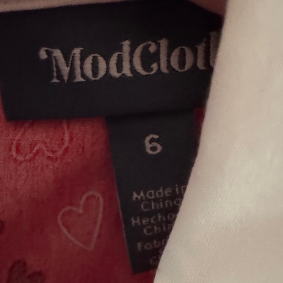 Modcloth Red Heart and Clover Dress/great Valentine’s Day Dress NWT - Picture 4 of 6